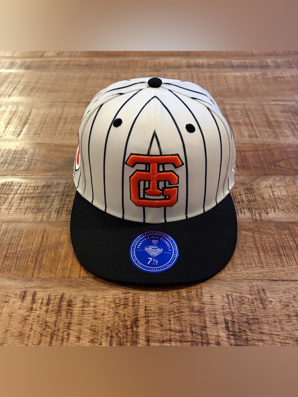 Ebbets Field Flannels Yomiuri Tokyo Giants Pinstripe Fitted Baseball Hat